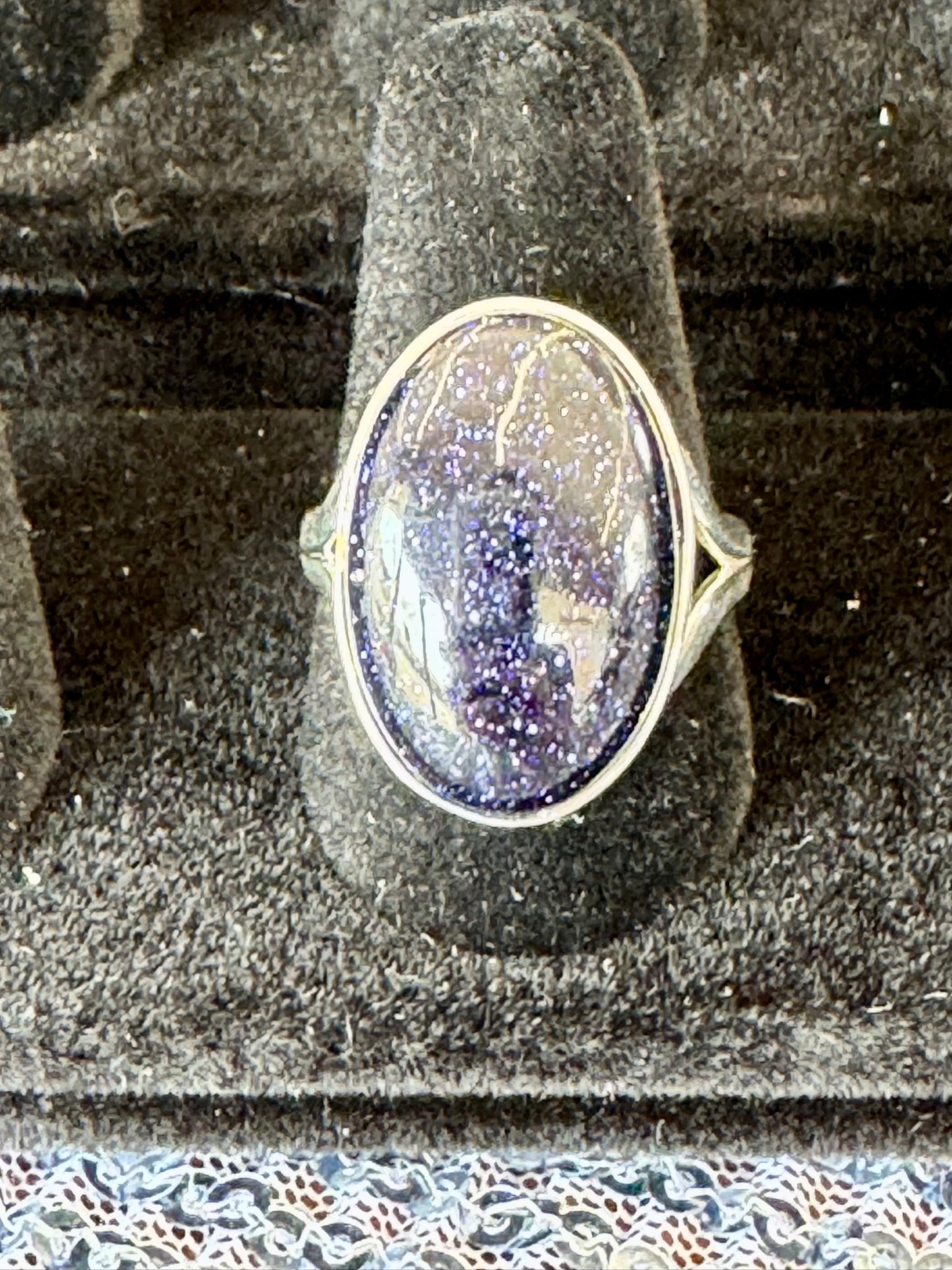 Blue Goldstone Ring