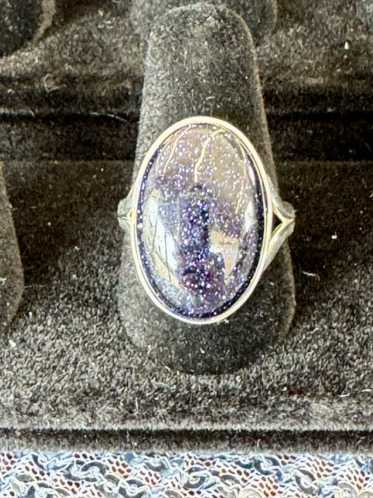 Blue Goldstone Ring