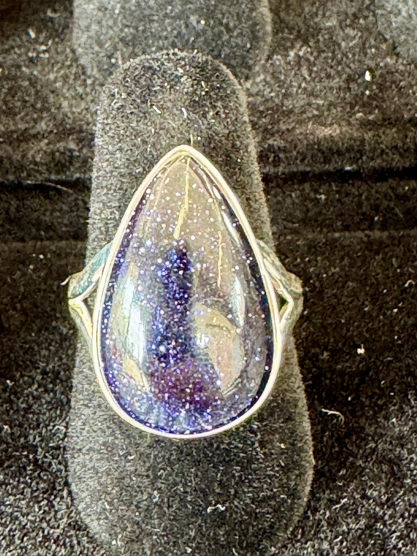 Blue Goldstone Ring