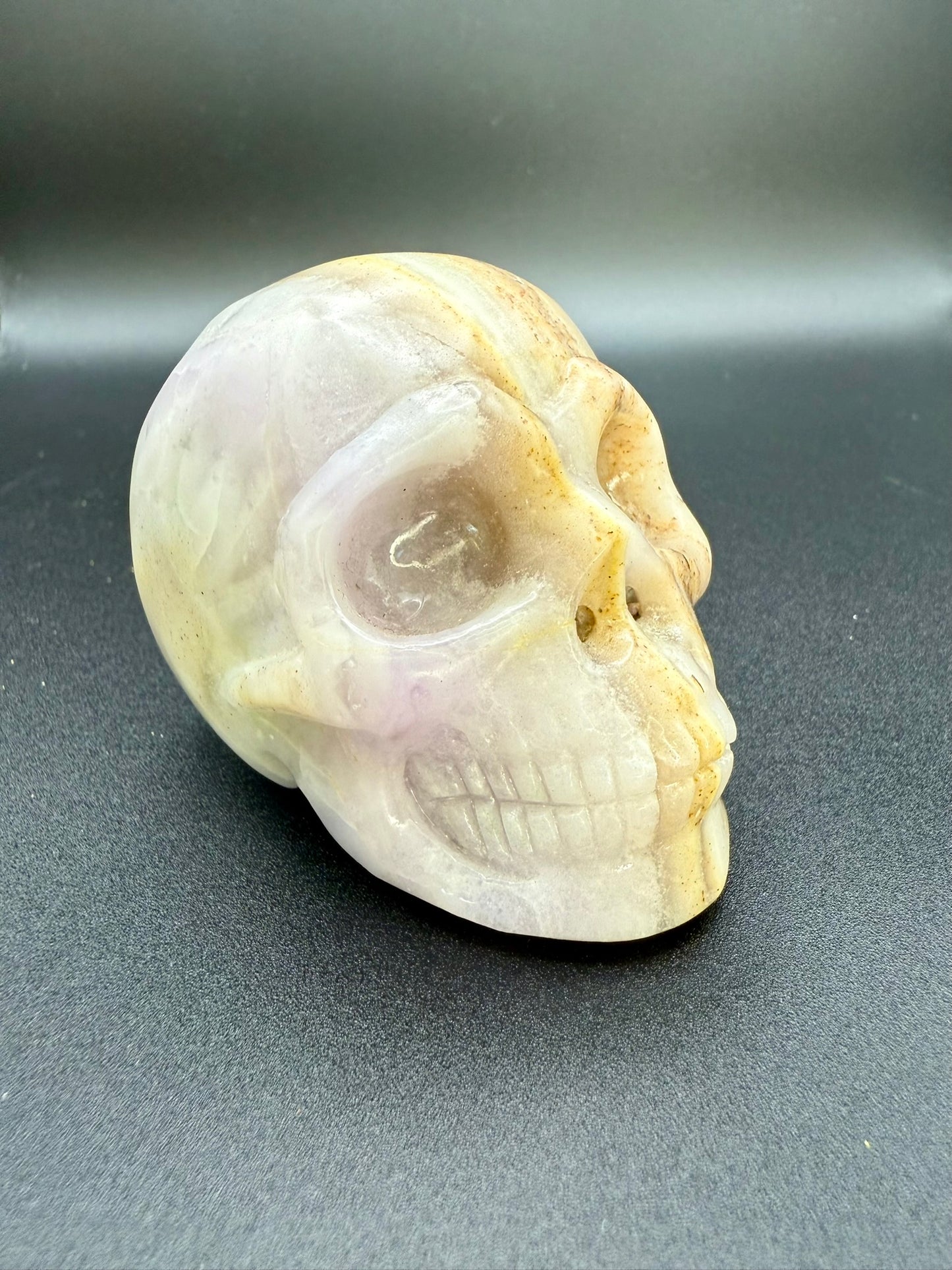 Blue Lace Agate Skull