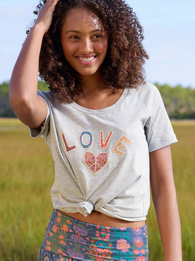 Boho Cotton Applique Tee