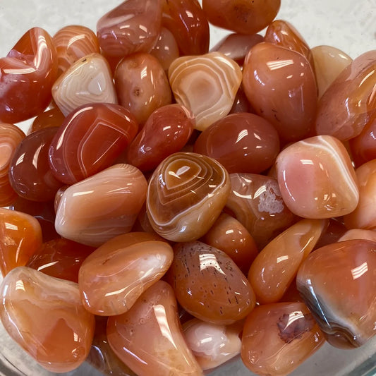 Banded Carnelian Tumble