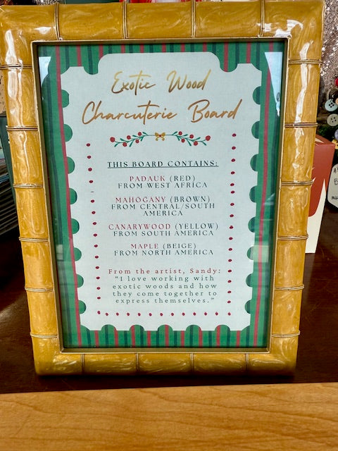 Exotic Wood Charcuterie Board