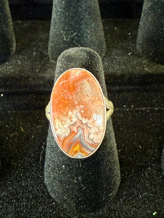 Crazy Lace Agate Ring
