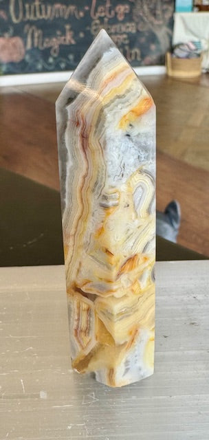 Crazy Lace Agate Pillar