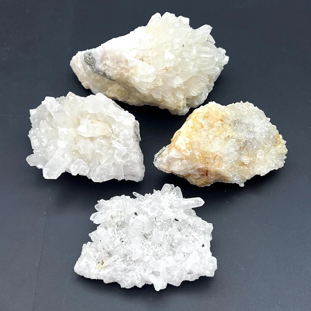 Crystal Quartz Raw Cluster on Rock Matrix