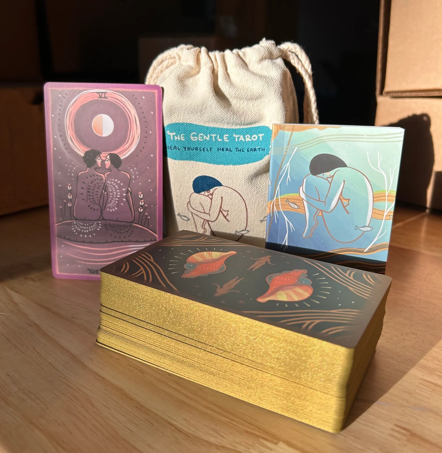 The Gentle Tarot First Edition Deck and Pouch
