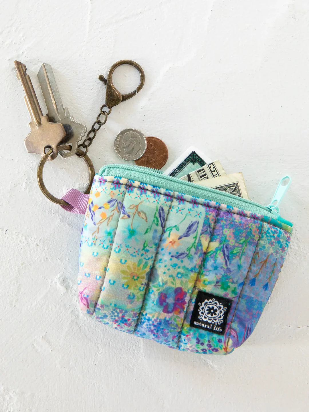 Mini Puffy Coin Purse Key Clip