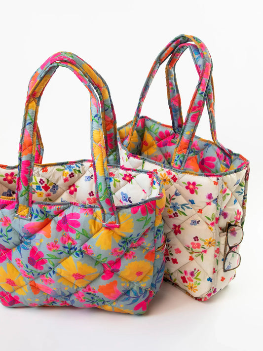 Reversible Puffy Tote Bag
