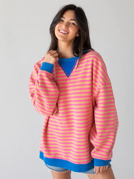 Oversize Striped Sweatshirt