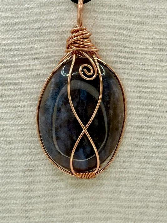 Ocean Jasper Hand-Wrapped Pendant