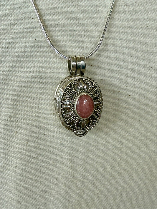Rhodochrosite Locket