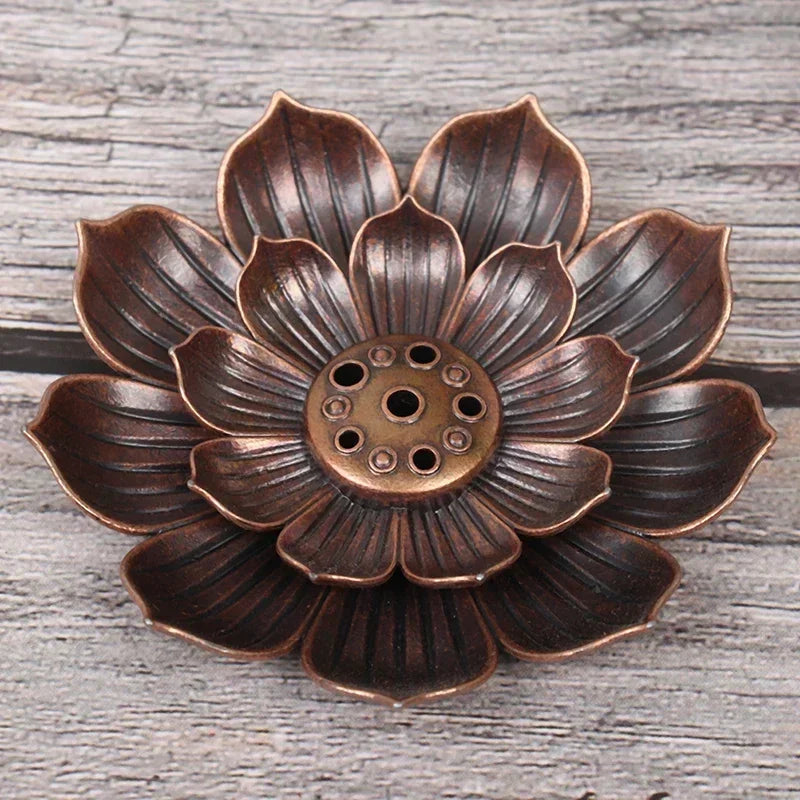 Bronze Lotus Incense Burner