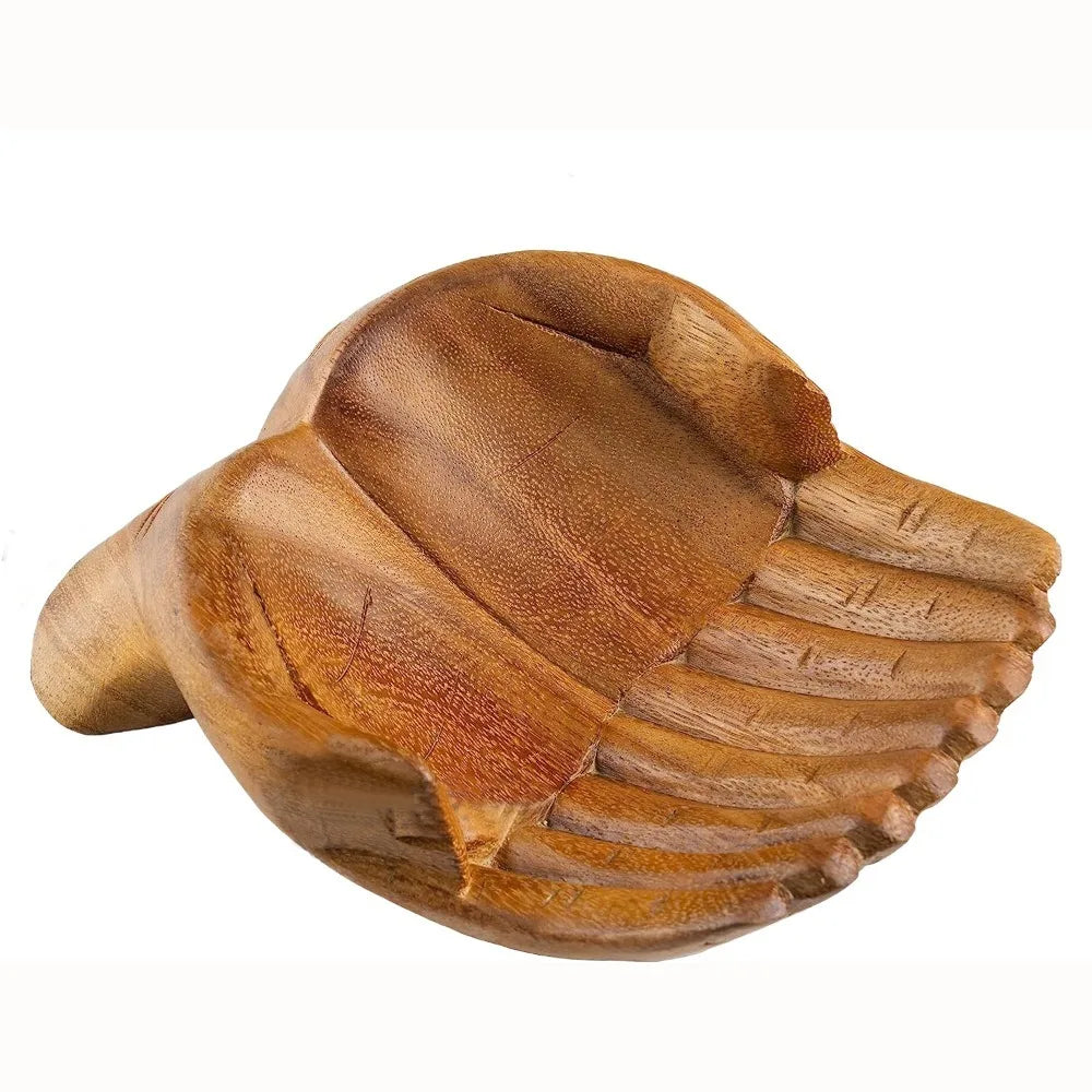 Carved Wooden Hands Offering Bowl – Spiritual Altar Décor for Crystals and Rituals
