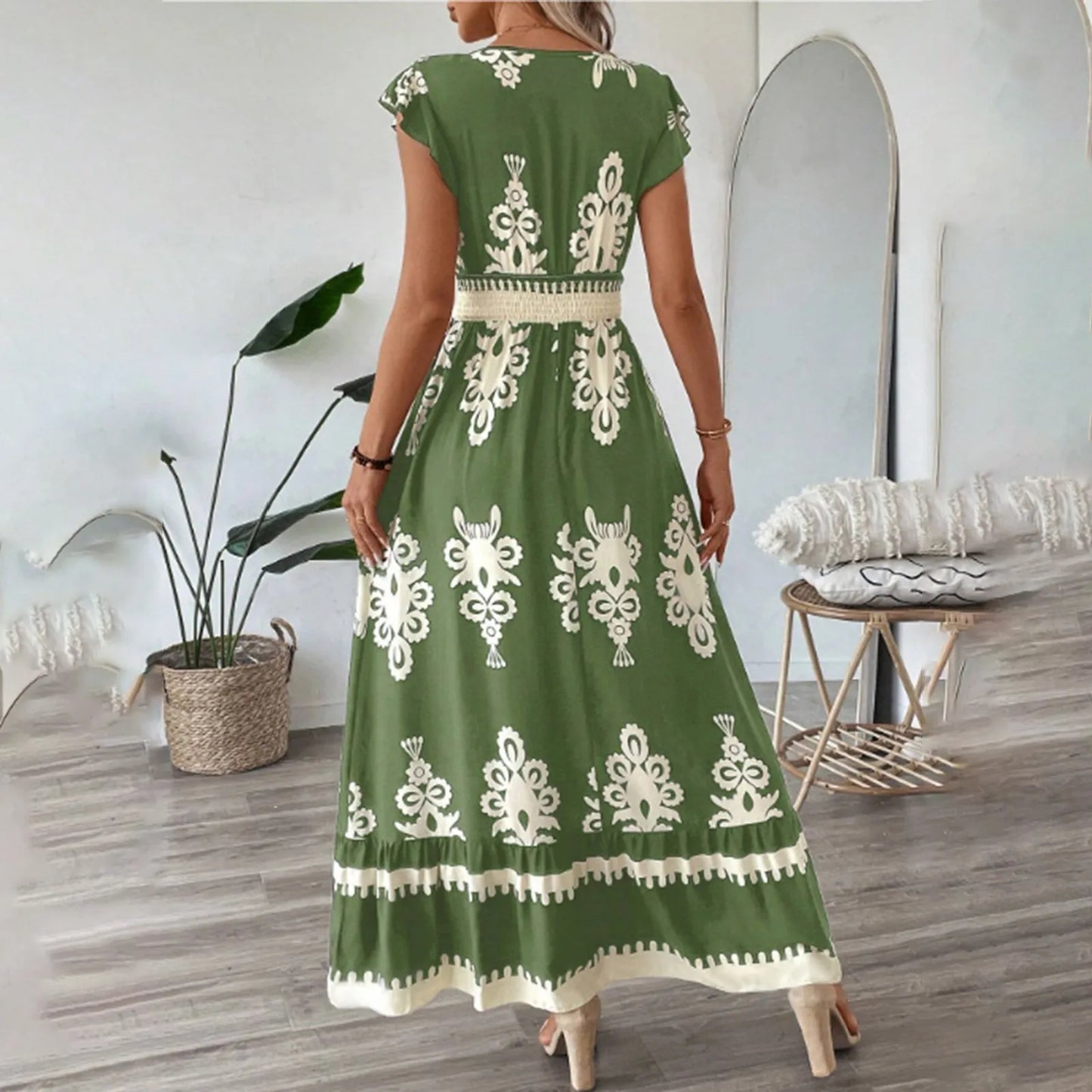 Maxi Boho Print Dress