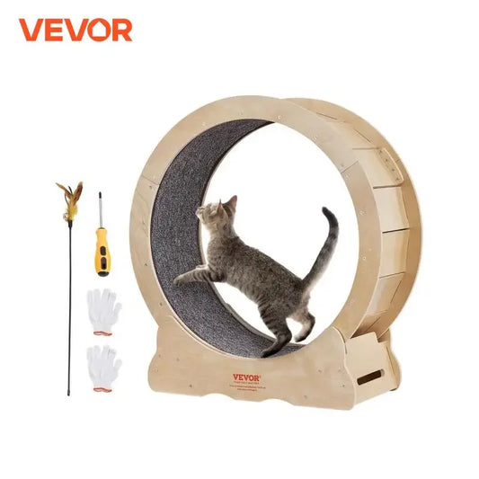 Cat Exercise Wheel with Detachable Carpet