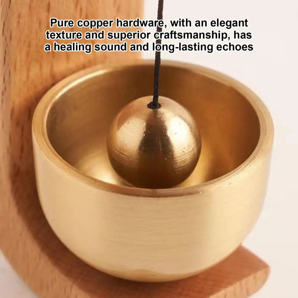 Doorbell Wooden Magnetic Brass Chime