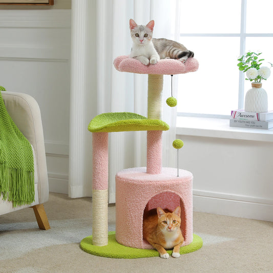 Flower Cat Tree with Scratching Post