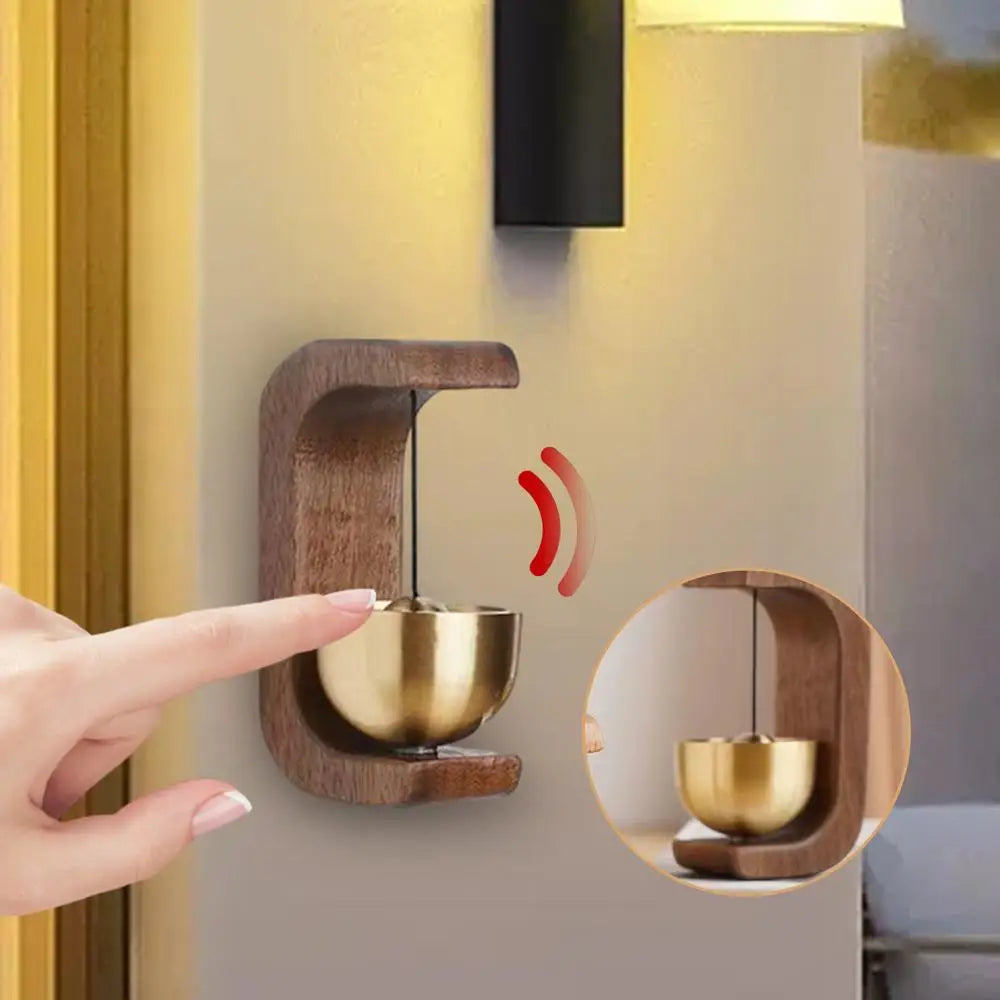 Doorbell Wooden Magnetic Brass Chime