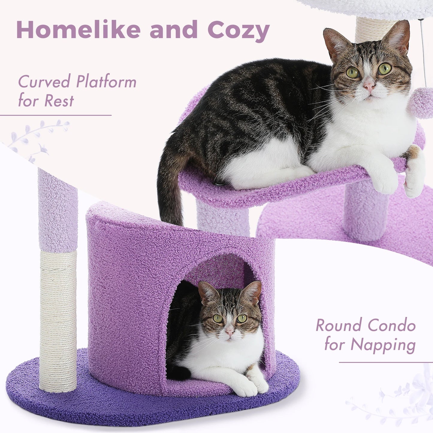 Flower Cat Tree with Scratching Post
