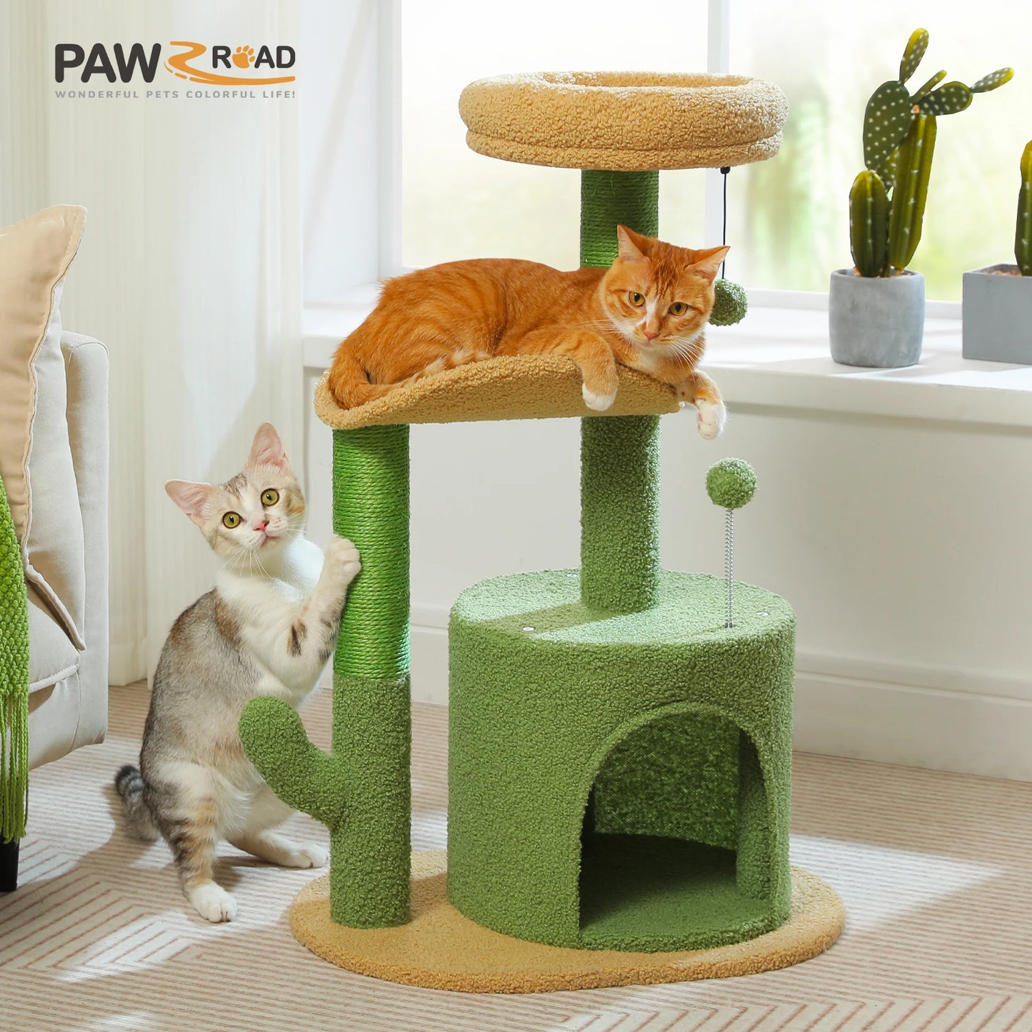 Flower Cat Tree with Scratching Post