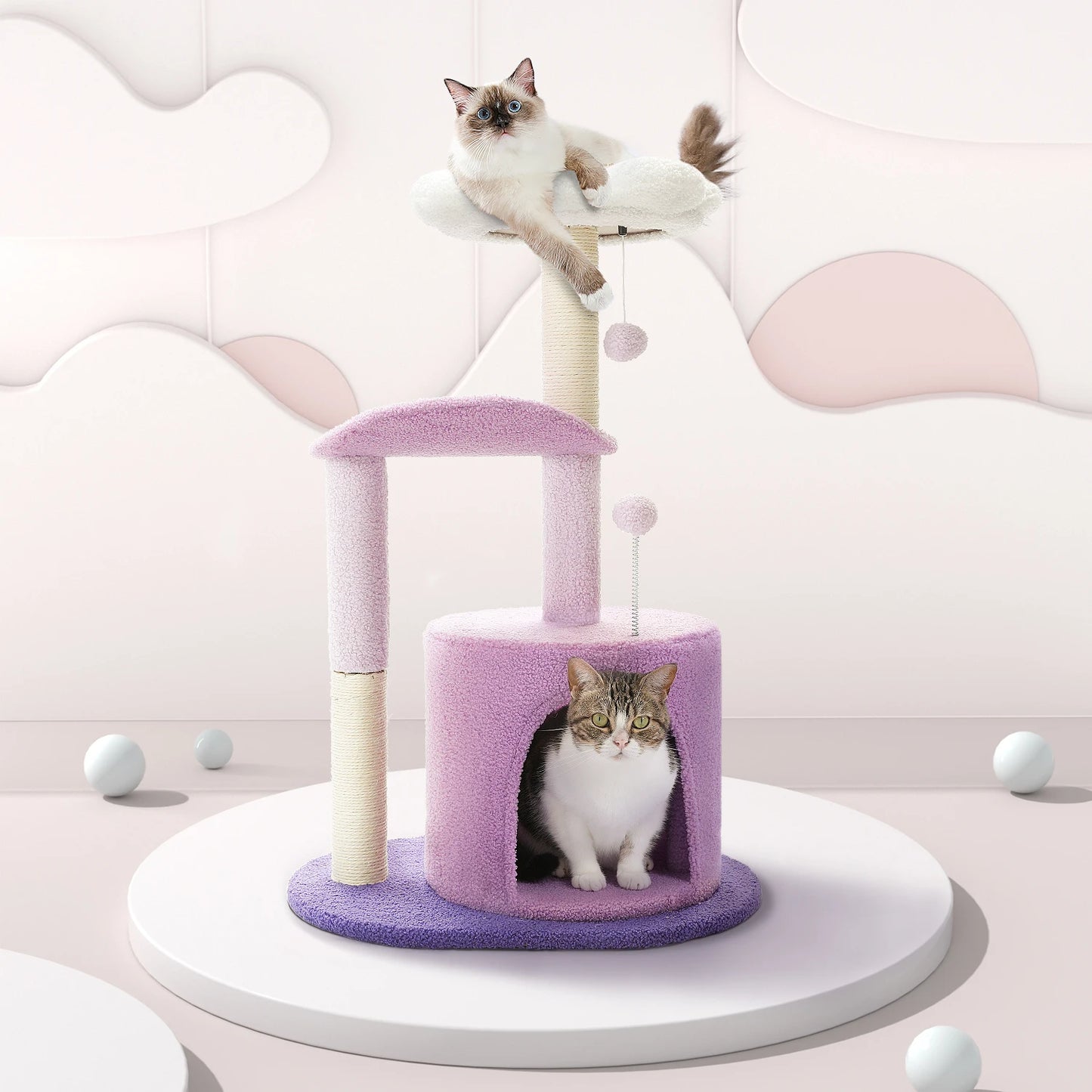 Flower Cat Tree with Scratching Post