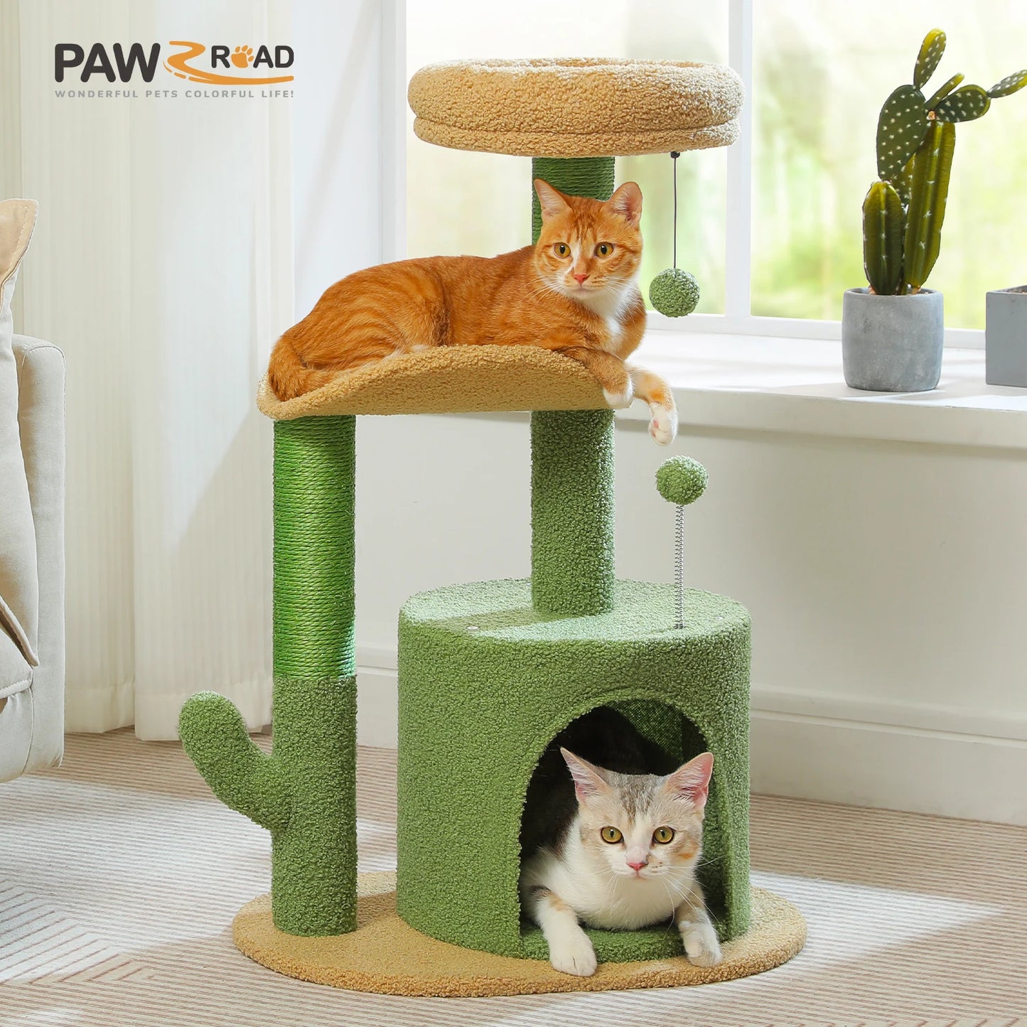 Flower Cat Tree with Scratching Post