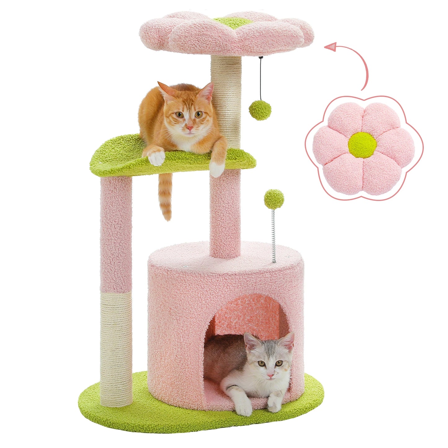 Flower Cat Tree with Scratching Post