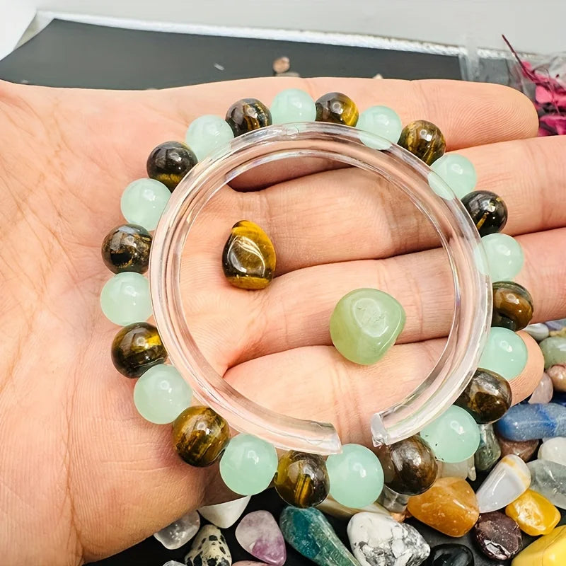Money Luck Bracelet - Green Aventurine, Tigers Eye