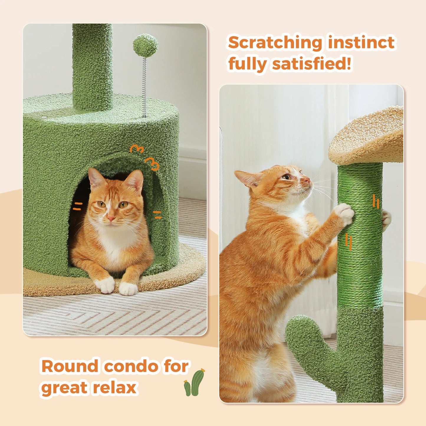 Flower Cat Tree with Scratching Post