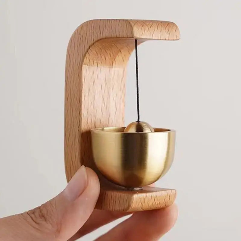 Doorbell Wooden Magnetic Brass Chime
