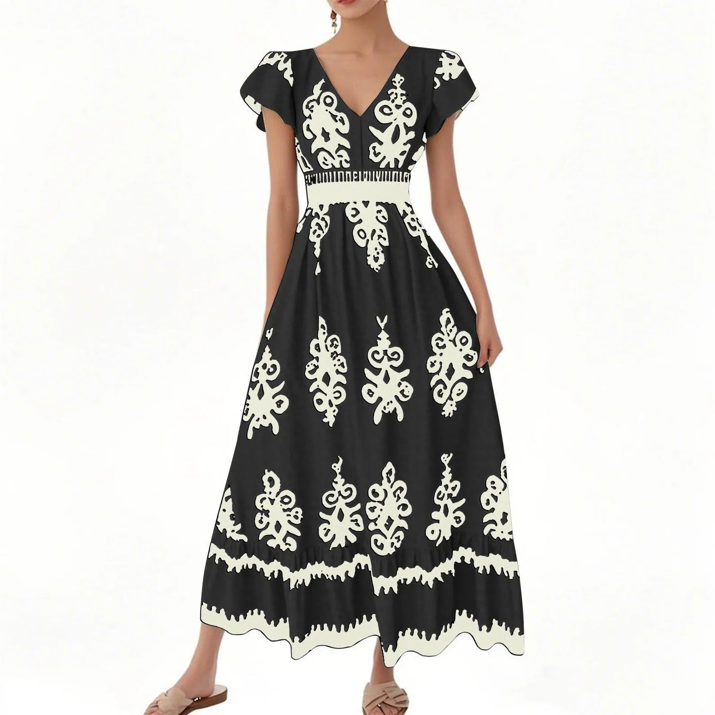 Maxi Boho Print Dress