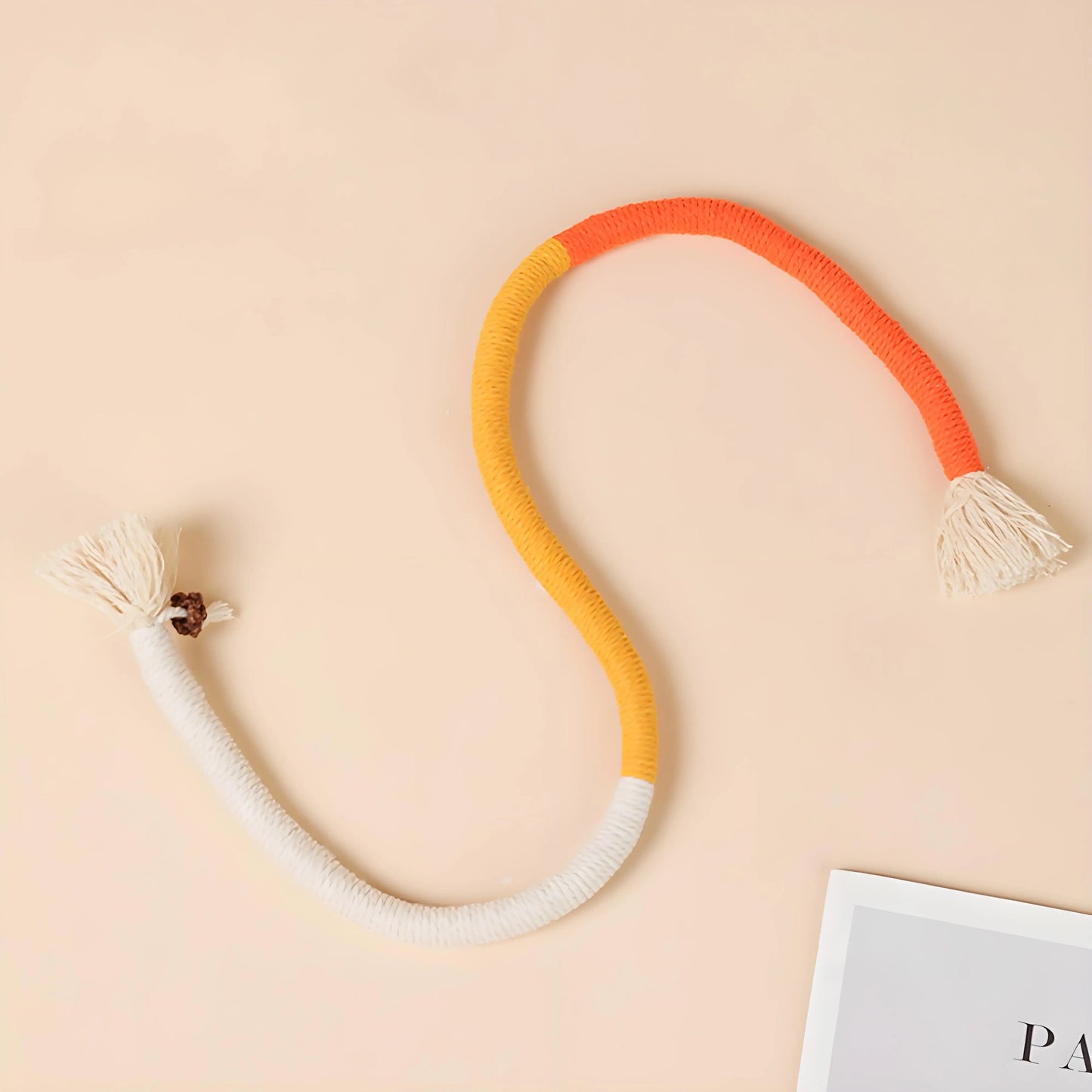Cat Biting Rope with Wand