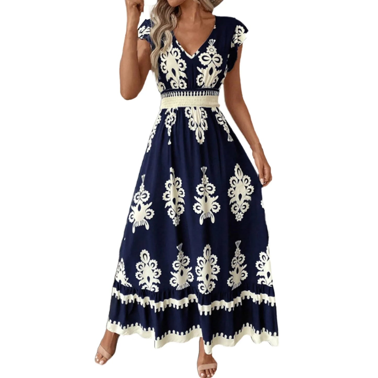 Maxi Boho Print Dress
