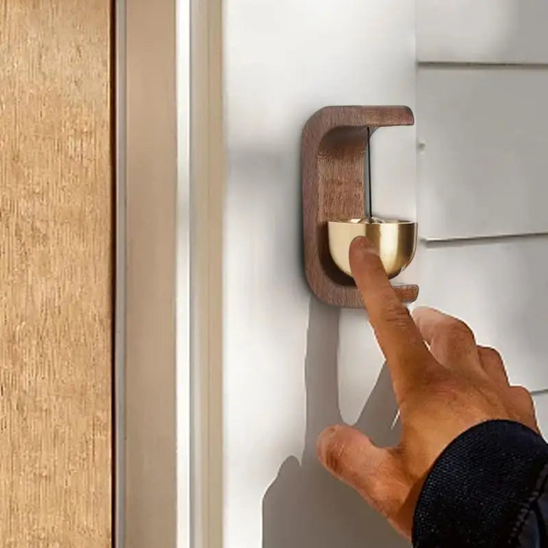 Doorbell Wooden Magnetic Brass Chime