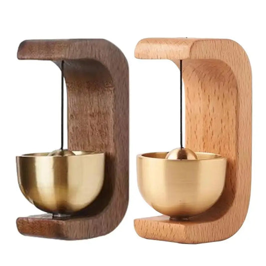 Doorbell Wooden Magnetic Brass Chime