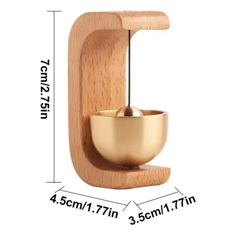 Doorbell Wooden Magnetic Brass Chime
