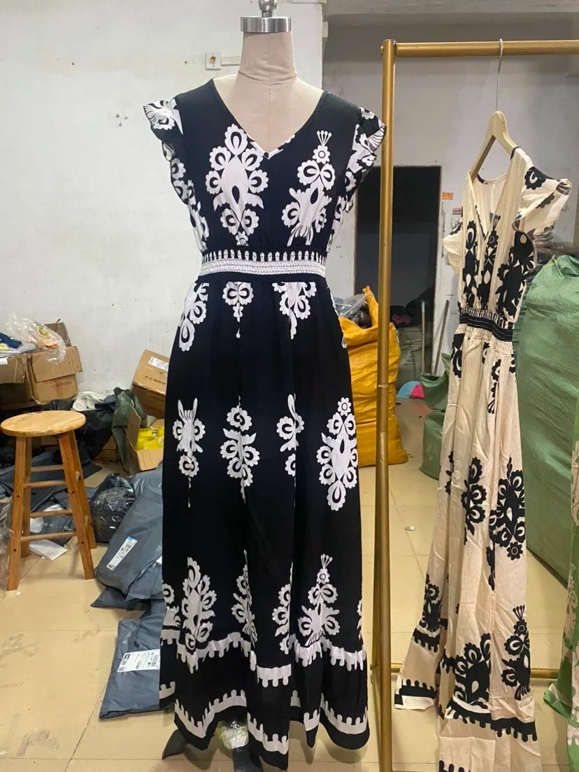 Maxi Boho Print Dress