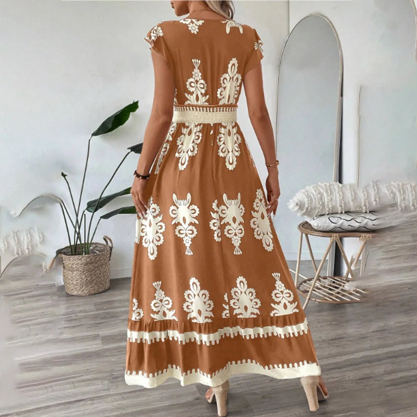 Maxi Boho Print Dress