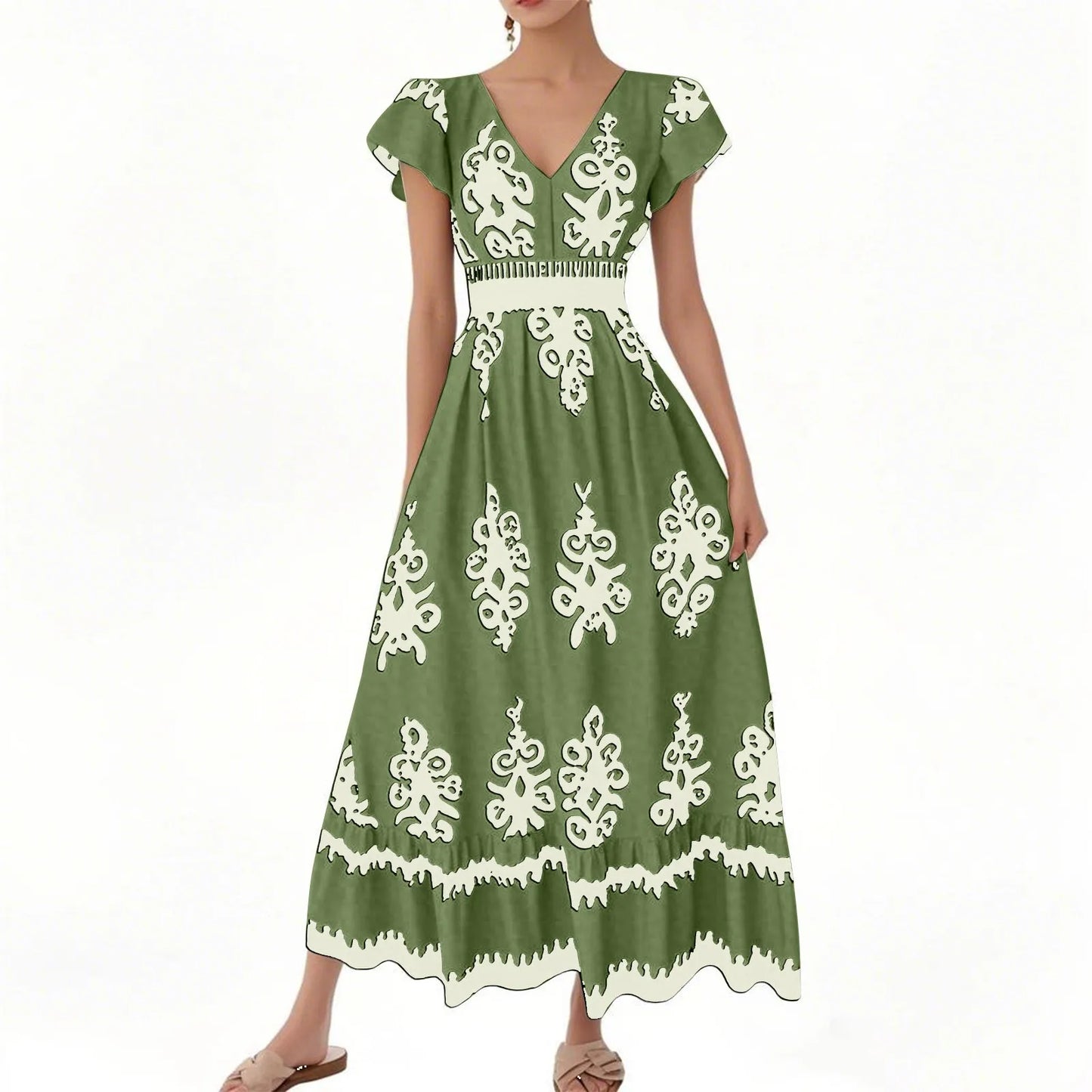 Maxi Boho Print Dress