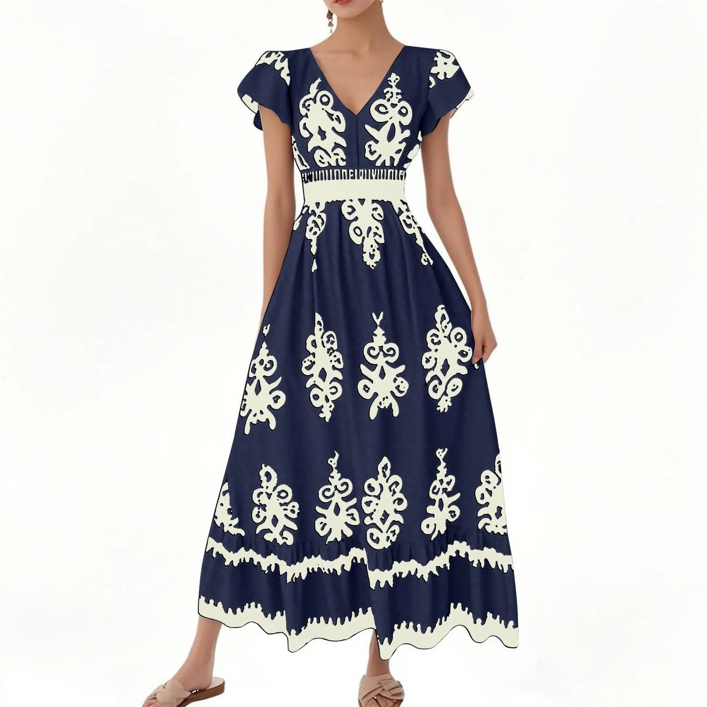 Maxi Boho Print Dress