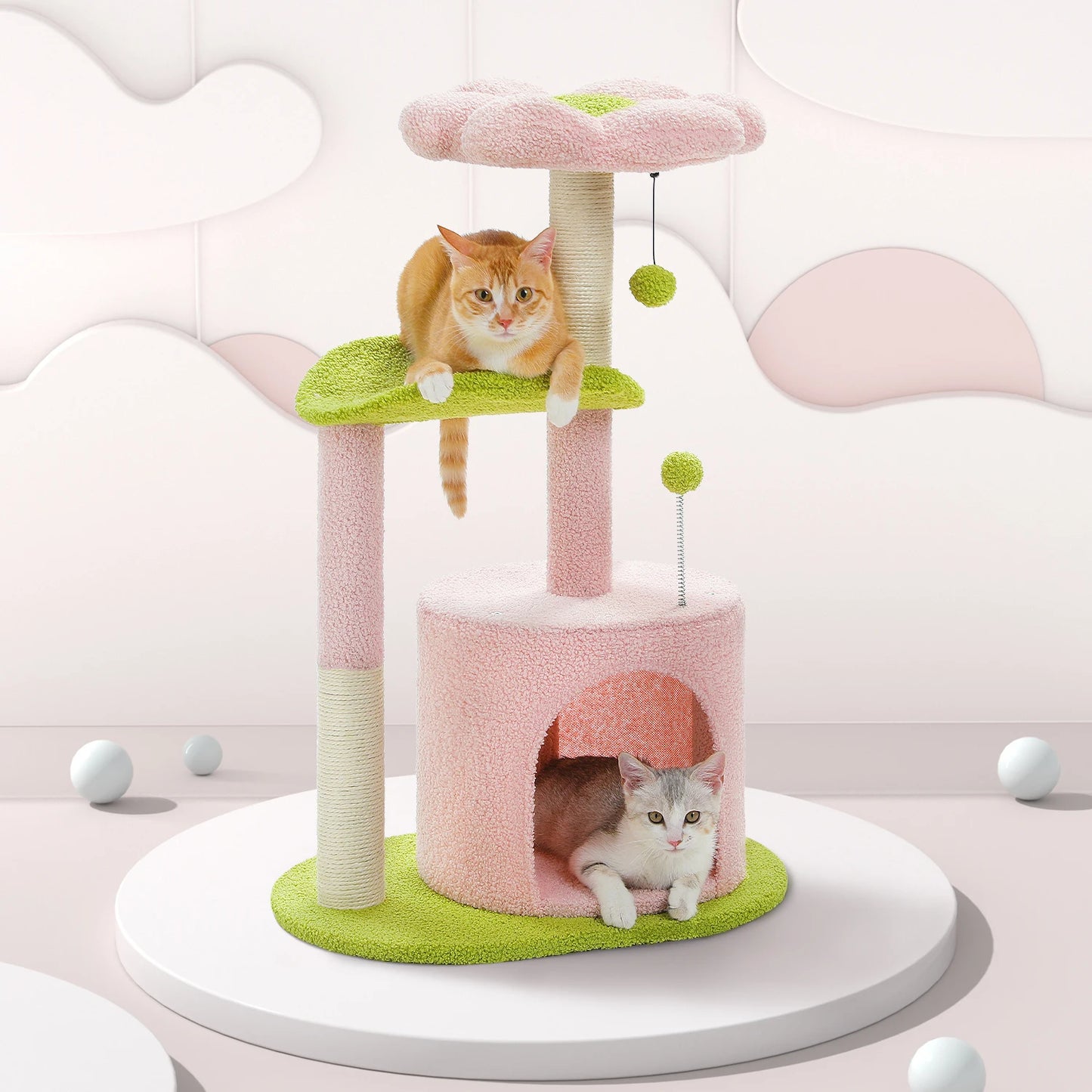 Flower Cat Tree with Scratching Post
