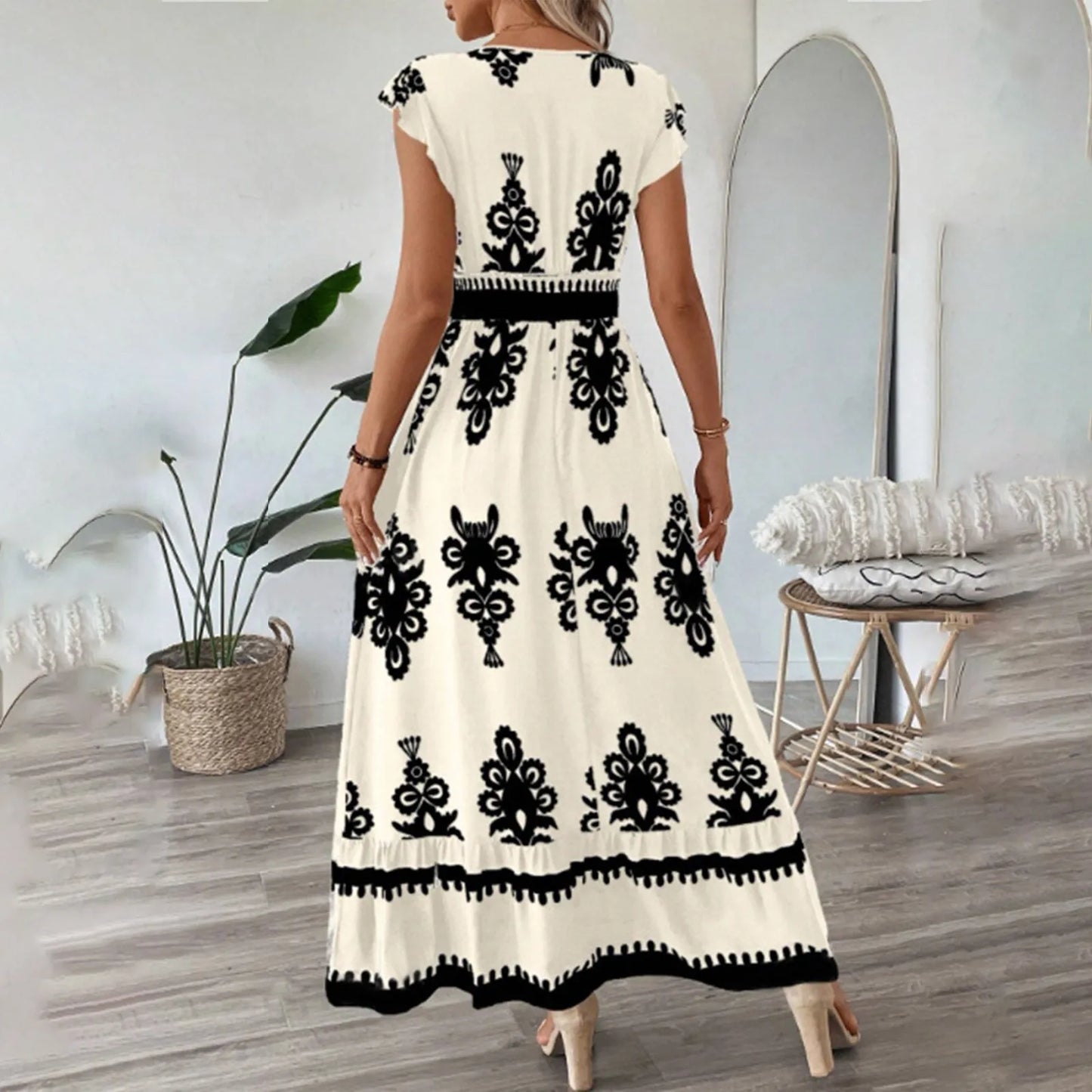 Maxi Boho Print Dress