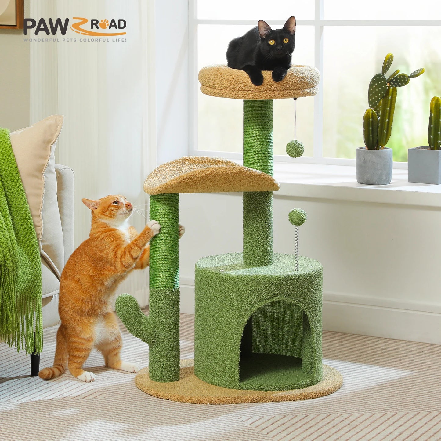Flower Cat Tree with Scratching Post