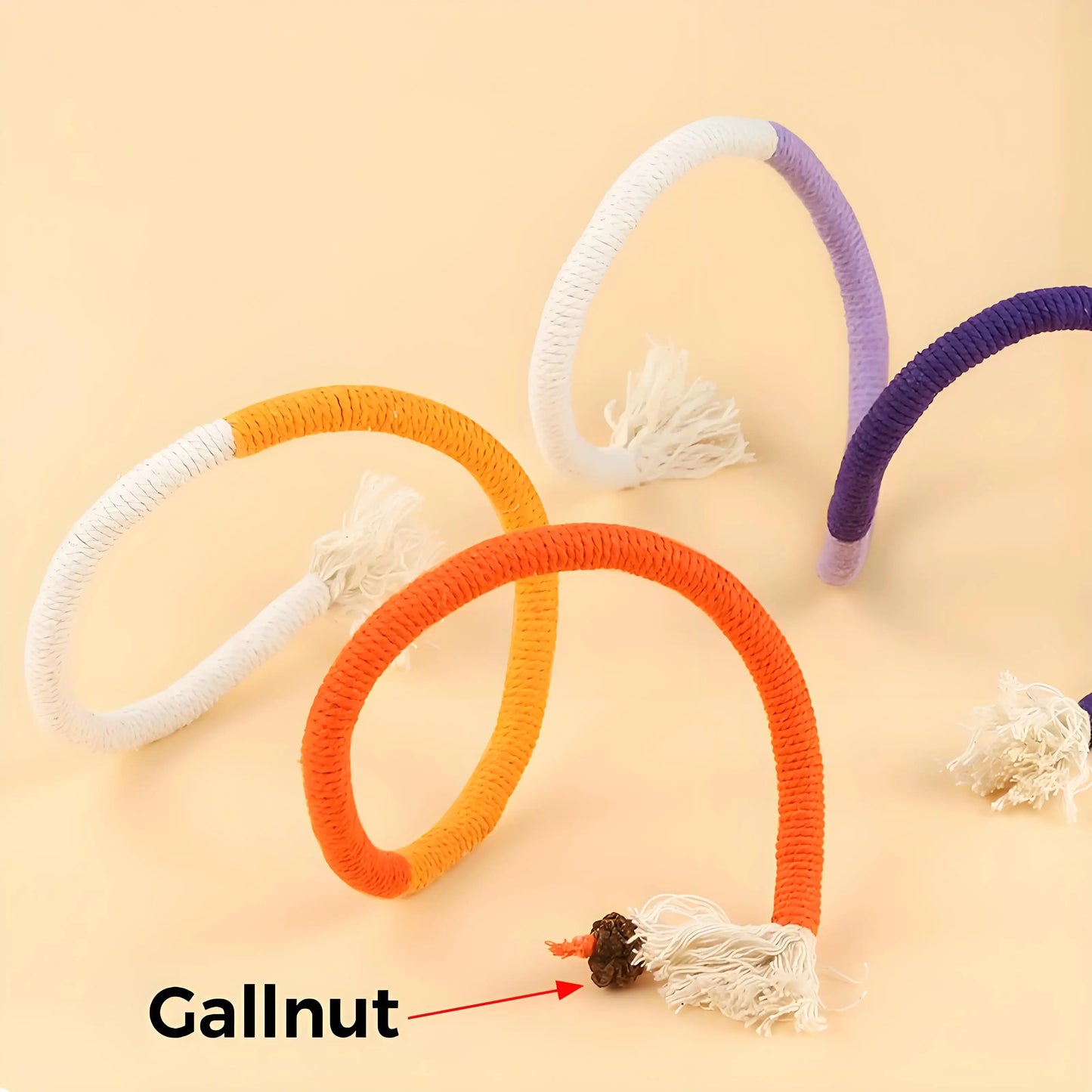 Cat Biting Rope with Wand