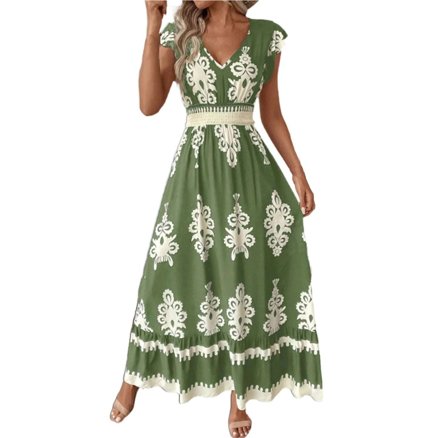 Maxi Boho Print Dress