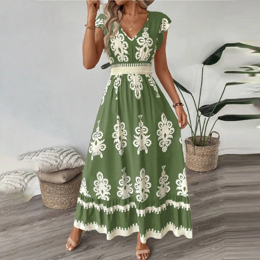 Maxi Boho Print Dress