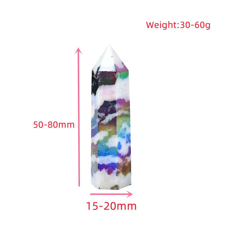 Aura Zebra Quartz Obelisk