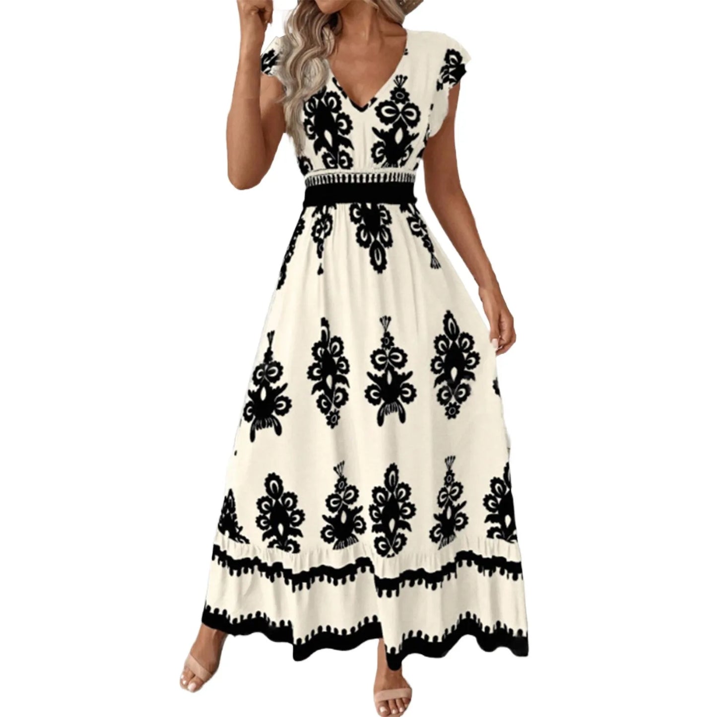 Maxi Boho Print Dress