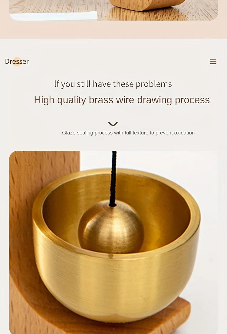 Brass Doorbell Bowl Chime Magnetic